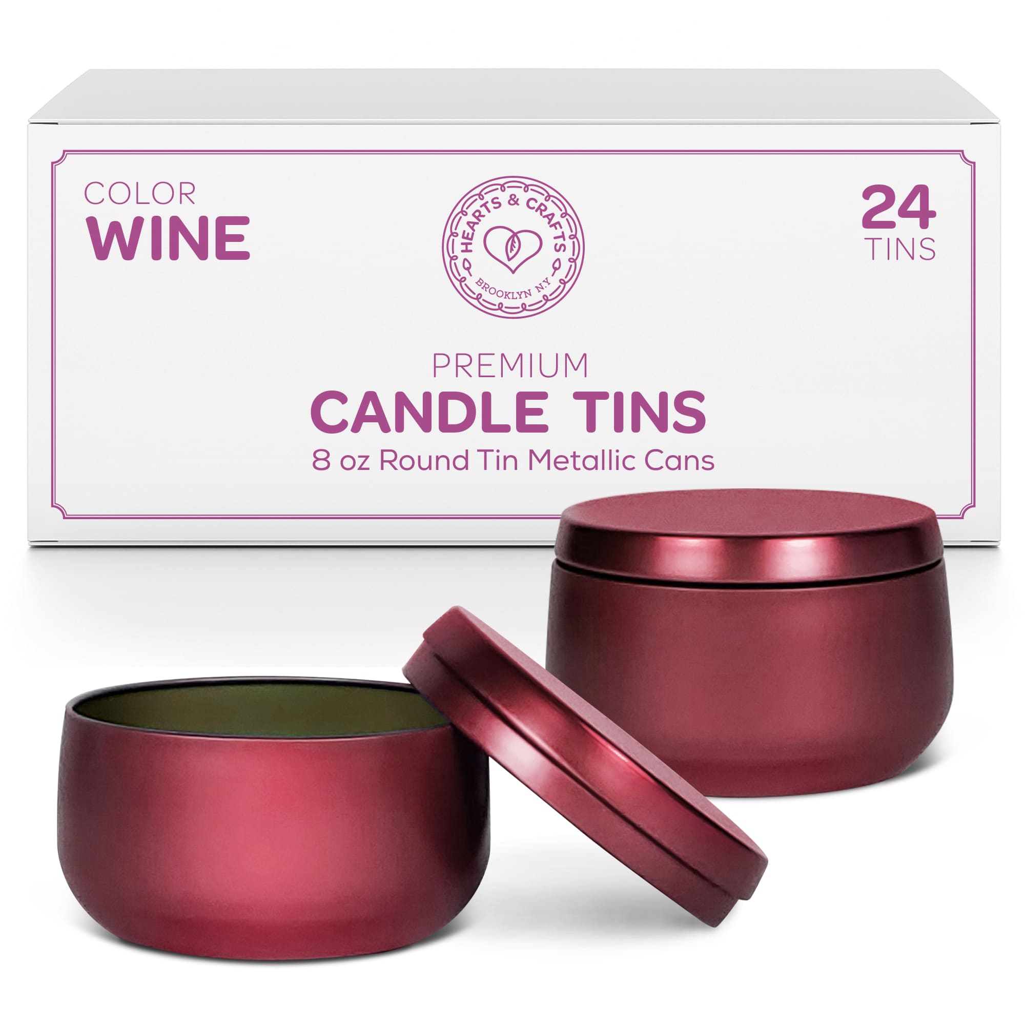 Hearts & Crafts Wine Tins with Lids